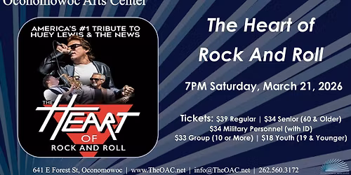  The Heart of Rock & Roll: Huey Lewis and the News Tribute
