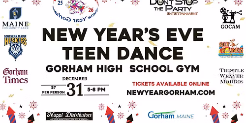 New Year\u2019s Eve Teen Dance at New Year Gorham