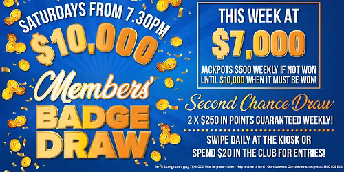 $10,000 Members' Badge Draw
