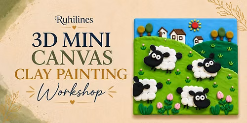 3D Mini canvas clay Painting