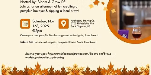 Blooms & Brews Pumpkin Bouquet 