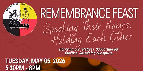 Remembrance Feast in honor of MMIW Awareness Day