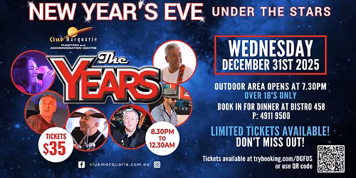 The Years NYE Under the Stars at Club Macquarie