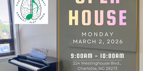 Welcome to Piedmont Music Therapy: 2nd Open House of 2026!