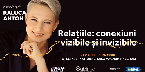 Iasi: Conferinta Raluca Anton - Rela\u021biile: conexiuni vizibile \u0219i invizibile