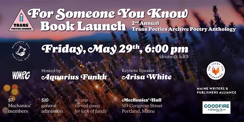 For Someone You Know - Trans Poetics Archive Poetry Anthology Launch