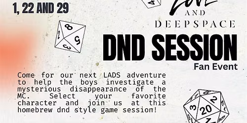 Love and Deepspace Fan Event | DND Session