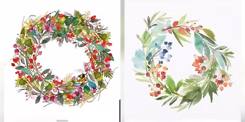 Watercolour Christmas Wreaths