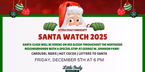 Little Italy Endicott Santa Watch 2025