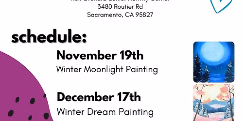Paint Night at NOSAC: Winter Moonlight Painting