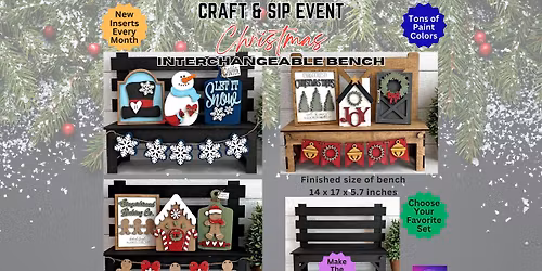 CRAFT & BRUNCH: Christmas Interchangeable Bench (21+)