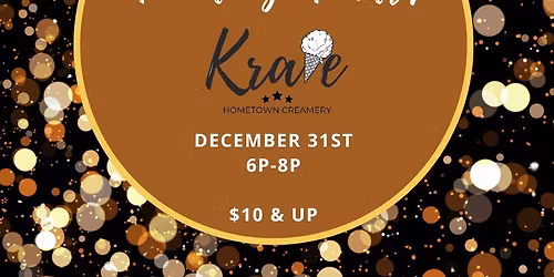 New Year's Eve Ice Cream & Paint Ceramics at Krave Creamery in Wapakoneta