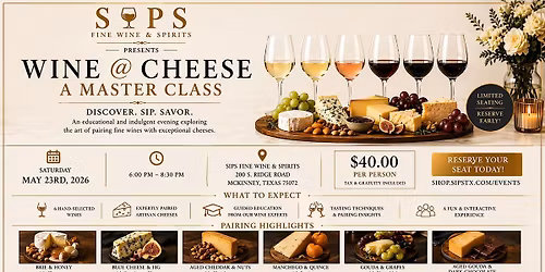 Wine and Cheese Master Class