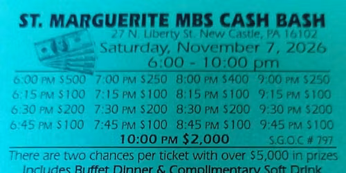 St Marguerite club cash bash