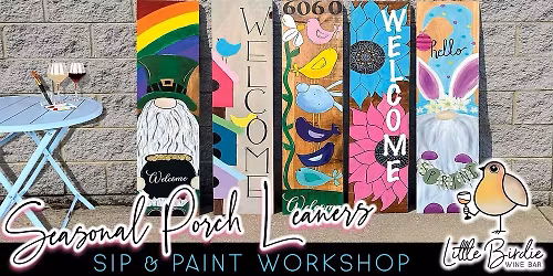 Seasonal Porch Leaner | Sip & Paint Workshop