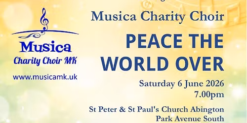 \u2018Peace The World Over\u2019 Musica Concert