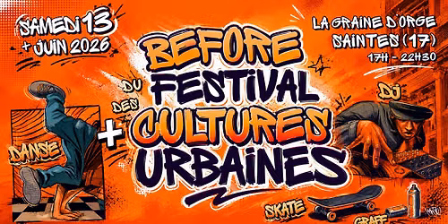 Before du Festival des Cultures Urbaines \u2013 Skate, Graff & Hip-Hop Night