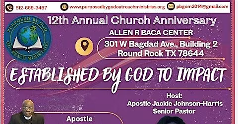 Purposed By God Outreach Ministries  Celebrate 12 Years In Ministry