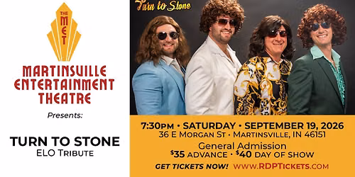 Turn to Stone "Electric Light Orchestra Tribute" at the MET 
