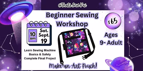 VICTORVILLE Beginner Sewing Machine Class Art Tool Pouch