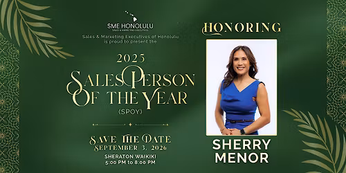 2025 SME Honolulu Salesperson of the Year (SPOY) Sherry Menor