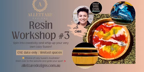 \u2728\ud83c\udfa8 Artistic Spins: Resin Lazy Susan Workshop - ONE DATE ONLY!!