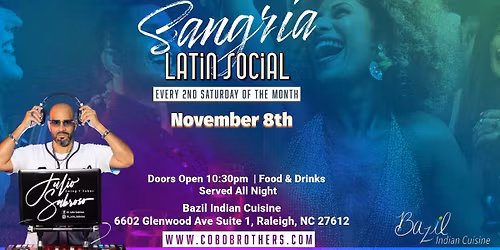 Every 2nd Saturday Sangria Latin Dance Social at Bazil