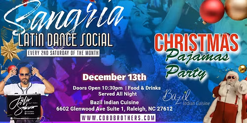 Last Social of 2025 Sangria Latin Dance Social: Christmas Pajamas Party at Bazil