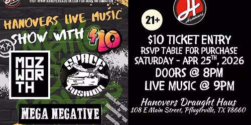 Live Music with Space Cushion + Friends at Hanovers Pflugerville