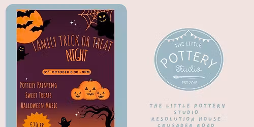 Family Trick Or Treat Pottery Painting Night
