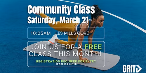 Free Community Class - Les Mills Core