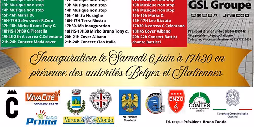 Week-end Italiano 2026 — Place Verte, 6000 Charleroi, Belgique
