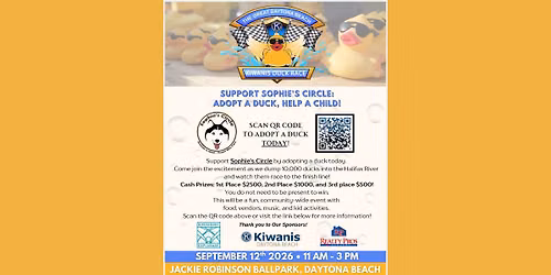 Team Sophie\u2019s Circle - 3rd Annual Great Daytona Beach Kiwanis Duck Race