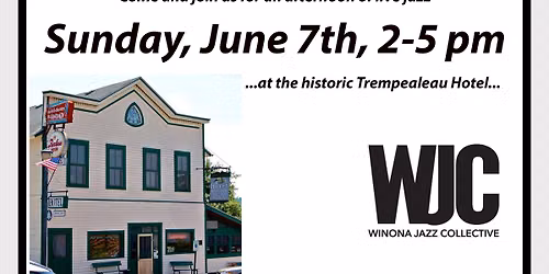 Winona Jazz Collective LIVE recording session at the Trempealeau Hotel