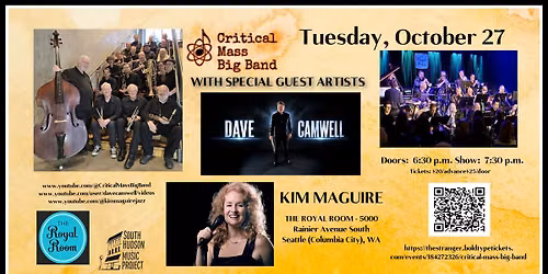Critical Mass Big Band with Dr. Dave Camwell and Kim Maguire