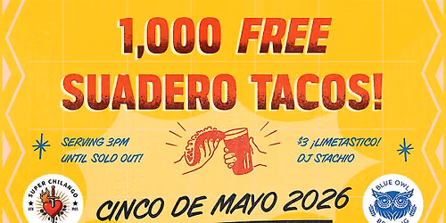 1,000 FREE Suadero Tacos — Blue Owl Brewing