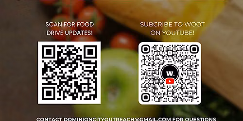 DCNY Food Drive x W.O.O.T Volunteer Sign up