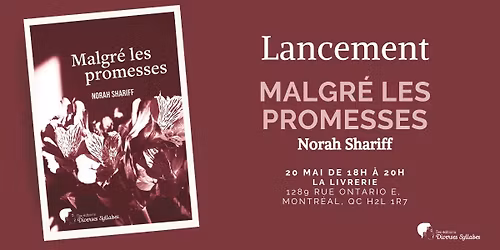 LANCEMENT DIVERSES SYLLABES - Malgr\u00e9 les promesses de Norah Shariff