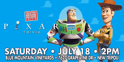 Pixar Trivia at Blue Mountain Vineyards - New Tripoli