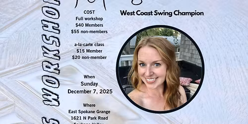 West Coast Swing Sunday Workshop with Champion Katie Schneider 