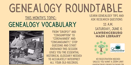 Genealogy Round Table: Geneaology Vocabulary