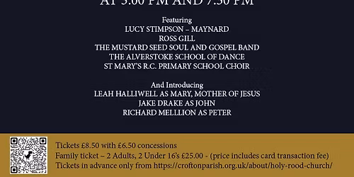 His Story - "A musical like no other" 2 performances - 3.00 pm and 7.30 pm 