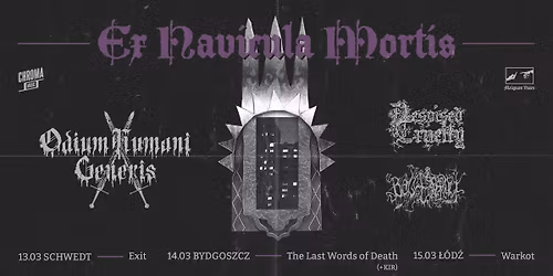 ODIUM HUMANI GENERIS \u2022 DESPISED CRUELTY \u2022 BALBERSKULT | 15.03.2026 | \u0141\u00f3d\u017a - Warkot