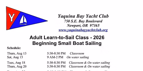 Adult Learn-to-Sail Beginner (Dinghy) Course