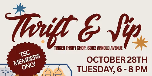 TSC October Wine Night- Thrift & Sip!
