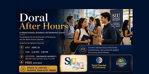 Doral After Hours: Professional Networking at San Ignacio University.