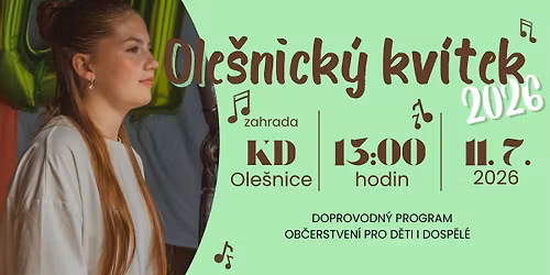 Ole\u0161nick\u00fd kv\u00edtek 2026