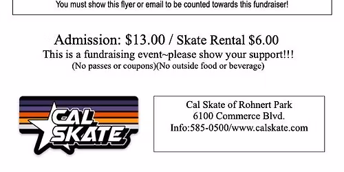Cal Skate 50\/50 Fundraiser