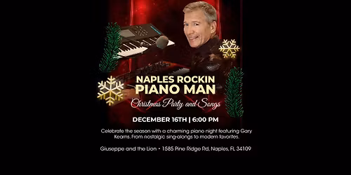 Naples Rockin Piano Man Christmas Party and Songs