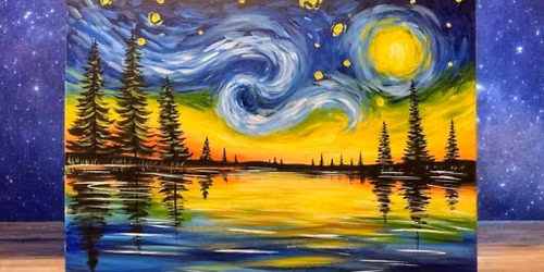 Starry Pines \u2013 Paint & Sip Night \u2728
